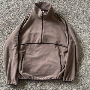 Brown Quarter-Zip Sweater
